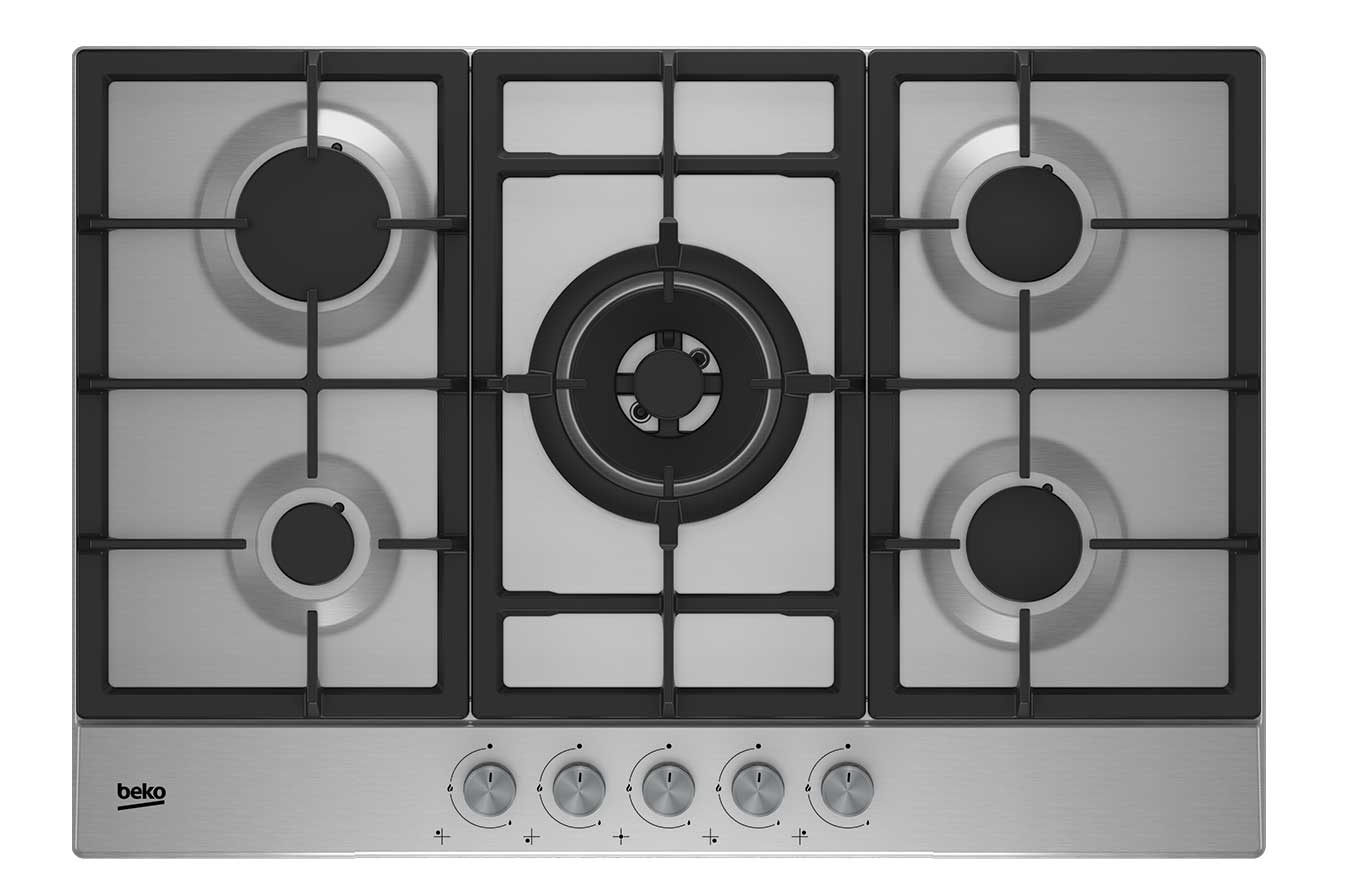 Table de Cuisson BEKO 75cm 5feux, Wok, Allumage intégré, Thermocouple