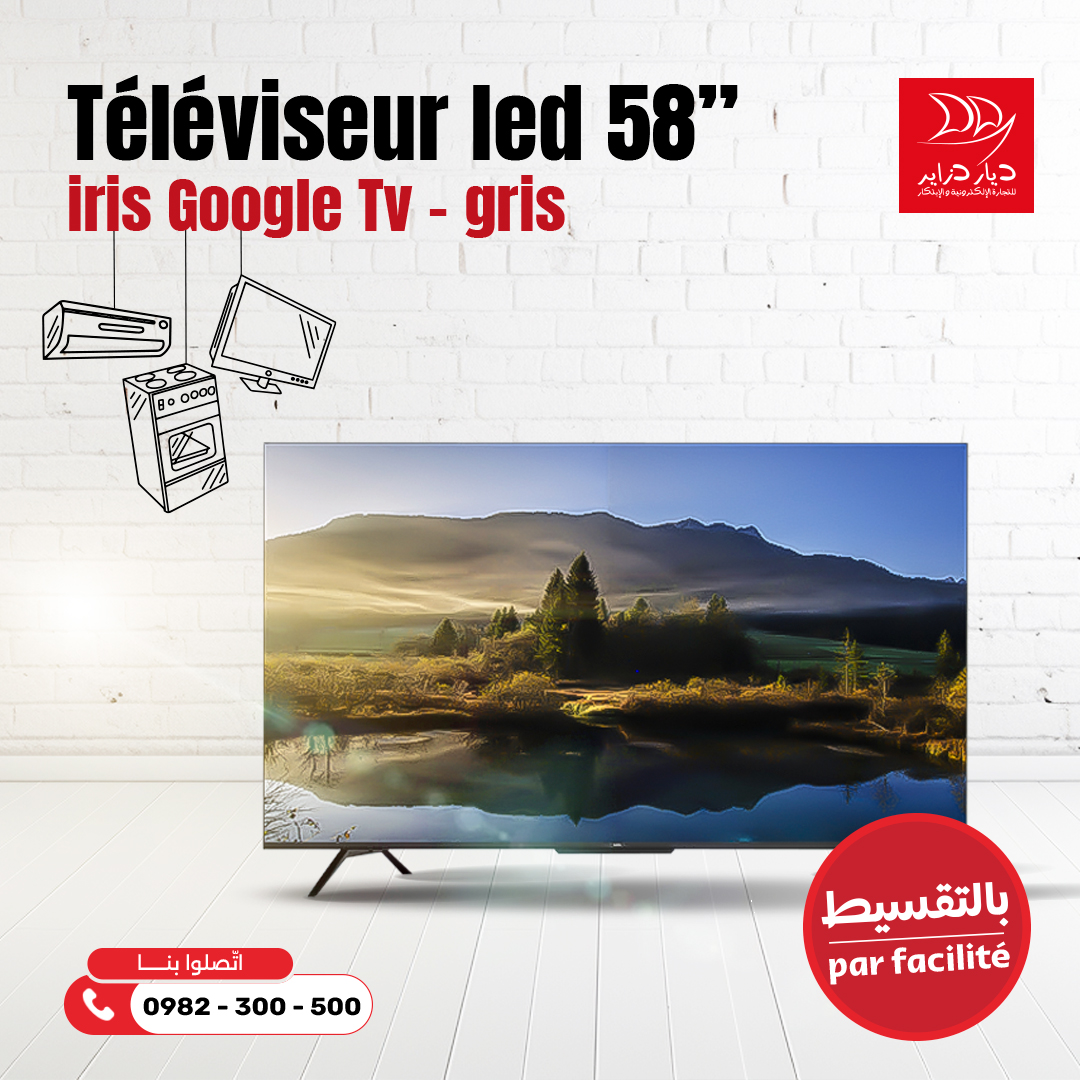 téléviseur led 58g5010uhd google tv gris iris